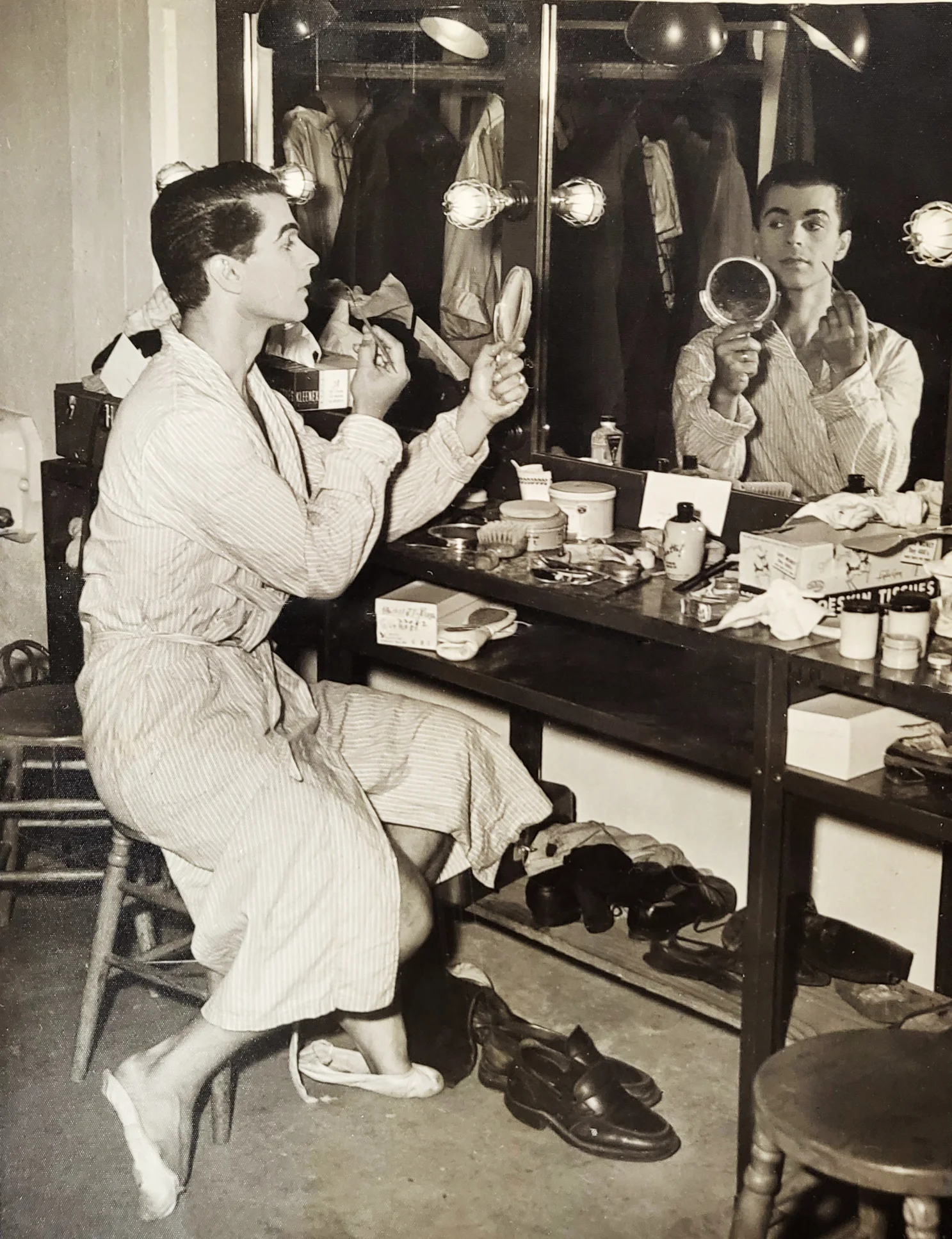Backstage at the Andrei Tremaine centennial gala at BroadStage